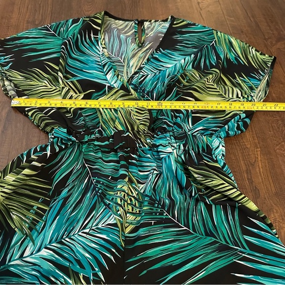 SHEIN Vibrant Palm Leaf Tropical Dressy Romper / Jumper  XL - Picture 5 of 7